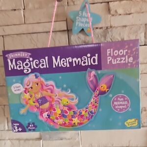 Mindware Magical Mermaid Floor Puzzle - Shimmery Pink & Purple
